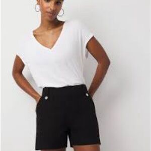 White House Black Market High Waist Black Shorts